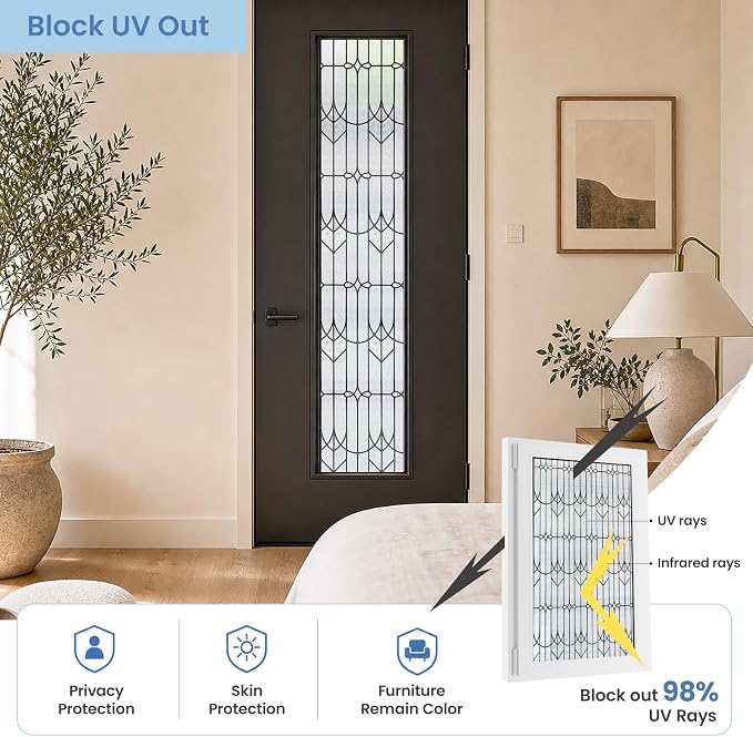 3D Stained Glass Window Film, Decorative Window Privacy Film - Image 3