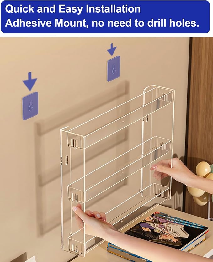 2Pack 3 Tier Display Rack, Acrylic Craft Paint Storage Organizer, Miniature - Image 5