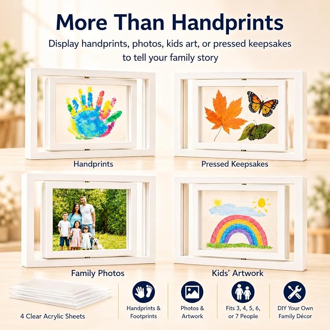 Family Handprint Frame Kit, DIY Keepsake Craft - Image 4