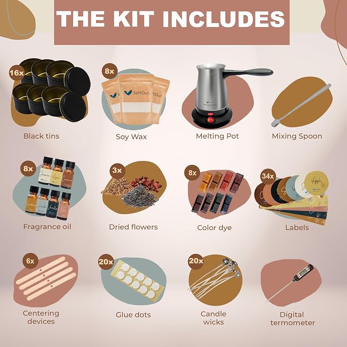 SoftOwl Premium Soy Candle Making Kit - Image 2