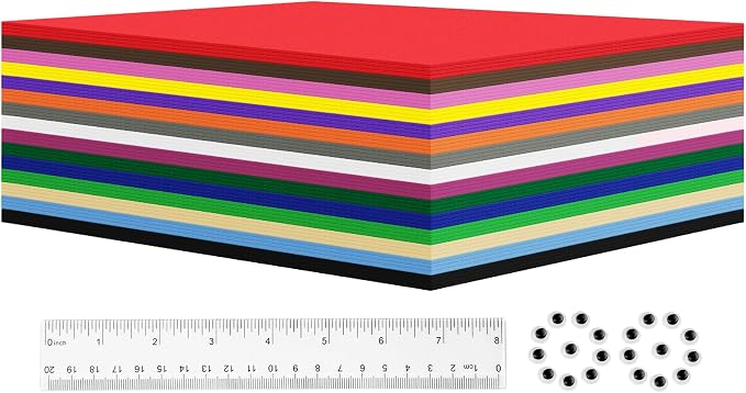 biguphate 60 Pack EVA Foam Sheets, 12 x 8 Inch, 1mm Thick by Biguphate