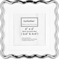 Silver 6x6'' Wave Design Picture Frame by GorYeeFine