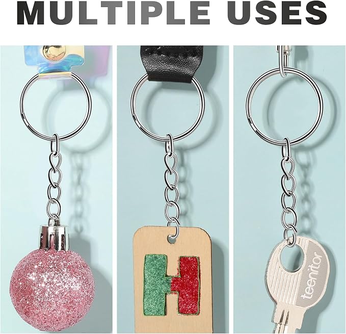 Teenitor 120Pcs Key Chain Rings Keychain Rings 1inch, Keychain Making Supplies - Image 5