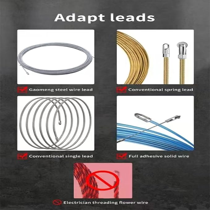 Wall Wiring Machine Cable Hidden Pipe Threading Device, Cable Pulling Tool, Automatic Stringing Electrical Wire Puller, for Hydroelectric Wiring