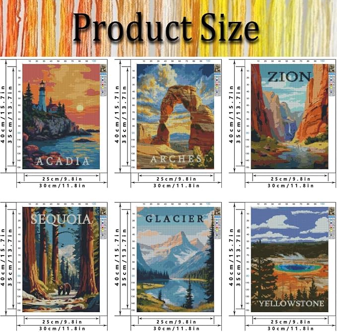 6 Pack Stamped Cross Stitch Kits - Image 4
