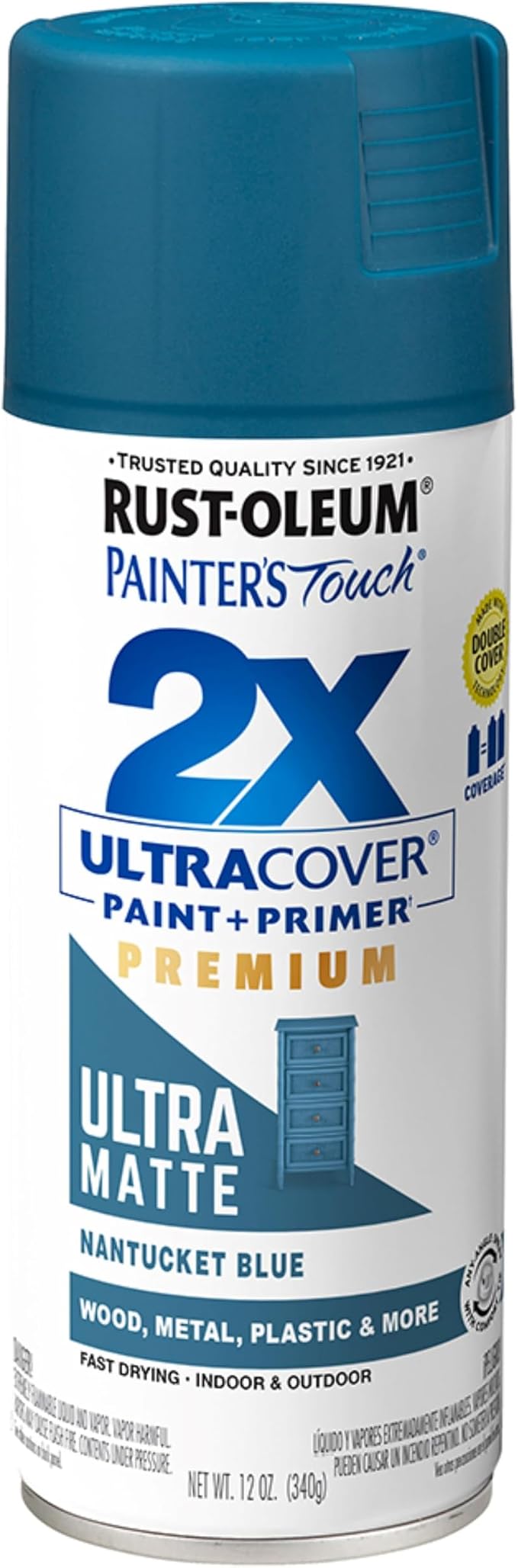 Rust-Oleum Painter's Touch 2X Ultra Cover Spray Paint, Nantucket Blue | Indoor by Rust-Oleum
