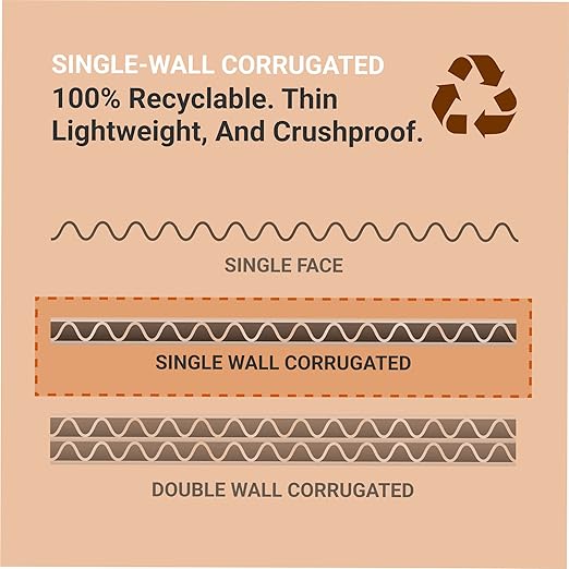 AVIDITI Cardboard Trash Cans and Recycling Bins, 40 Gallon 18"L x 18"W x 30"H (10-Pack) Reusable or Disposable Pop Up Garbage Boxes for Parties, Outdoor Events, Heavy Duty, Plain