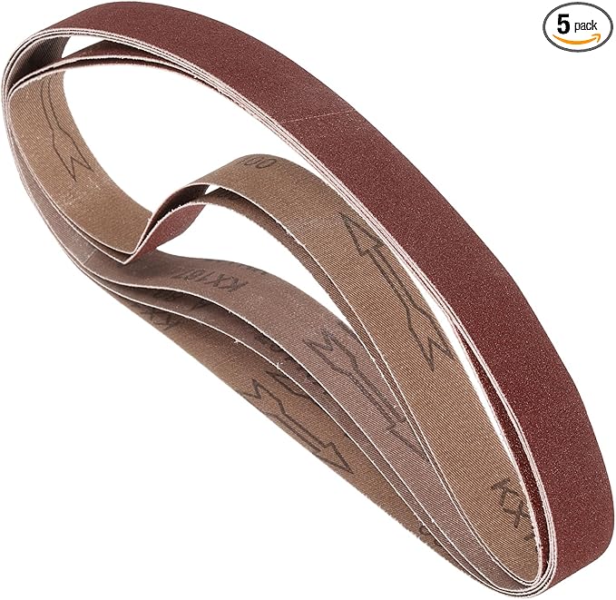 5 Pcs Sanding Belts 1 x 30 Inch 100 Grit Aluminum Oxide Abrasive Sandpaper for Belt Sander Metal Grinding Wood Working Weld Rust Removal