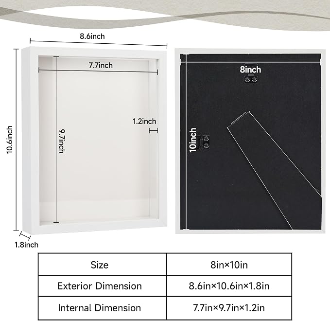 8x10 Shadow Box Frame Display Case - Image 2