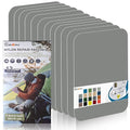 7.9x3.9 inch 12 PCS Nylon Repair Patch Nylon Repair Tape Self Adhesive Fabric Tapes Outdoor Camping Gear Fabric kit for Tent, Umbrella, Down Jackets, Sleeping Bag, Knapsack（Gray）