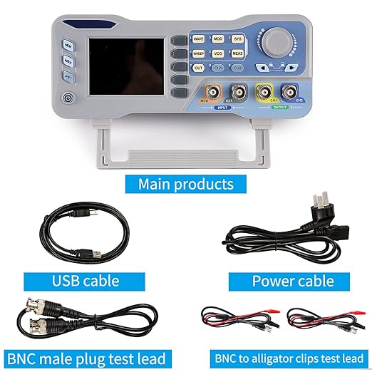 Koolertron DDS Signal Generator Counter, 2.8in Screen Display 80MHz High Precision Dual-Channel Arbitrary Waveform Generator Frequency Meter 275MSa/s