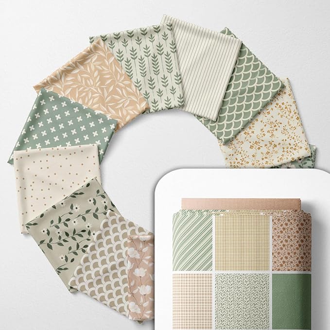 Cotton Satin Patchwork Fabric Panel – 35 Designs, 20×20 cm Squares, Single by FabricsTown
