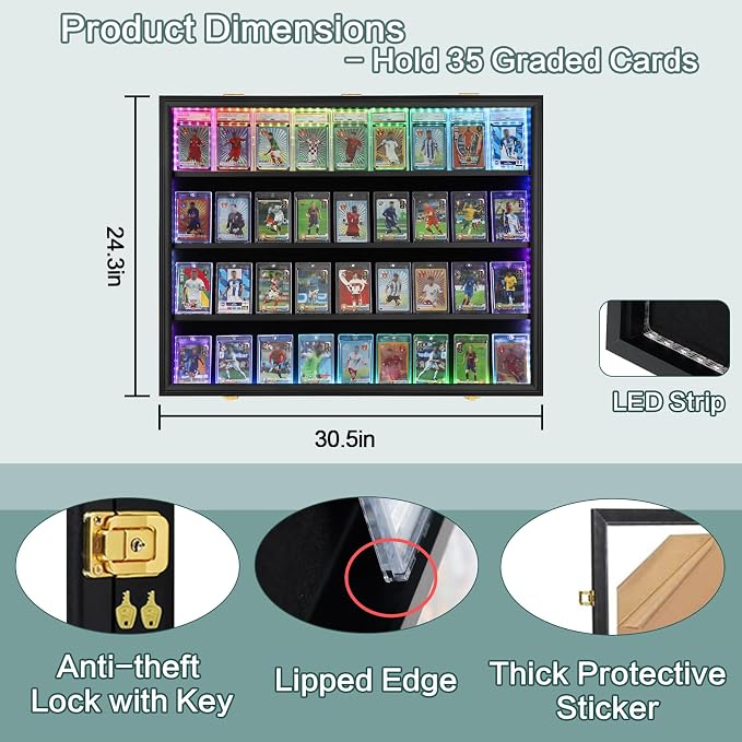36 Graded Sports Card Display Case - Image 2