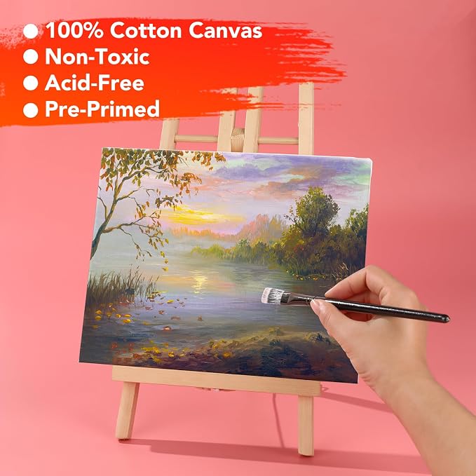 21 Packs Stretched Canvases for Painting, Round Canvas - Image 5