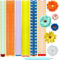 FAZHBARY Quilling Paper Flowers Kit Colorful 6 Set Petal Paper Quilling Strips by FAZHBARY