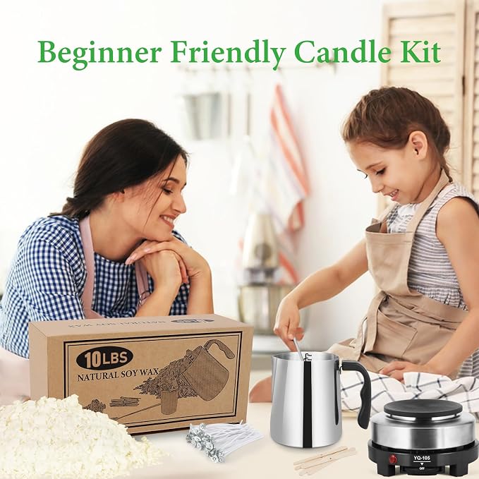 SAEUYVB Candle Making Kit with Wax Melter, Natural Candle Wax - Image 6