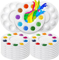 Mr. Pen- Round Paint Tray Palettes, 16 Pack | Plastic White Palettes by MrPen