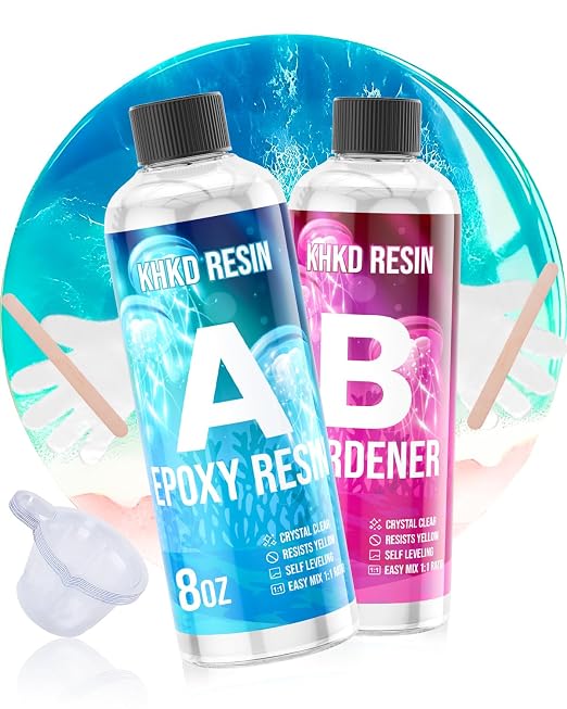 Crystal Clear Epoxy Resin Kit, 16OZ Epoxy Kit by KHKDRESIN