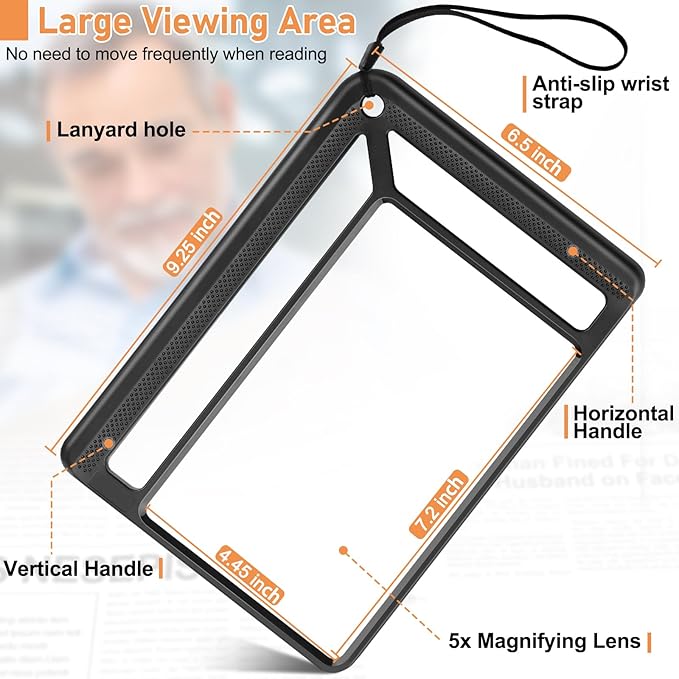 AKKYCVS 5X Full Page Magnifying Glass - Image 4