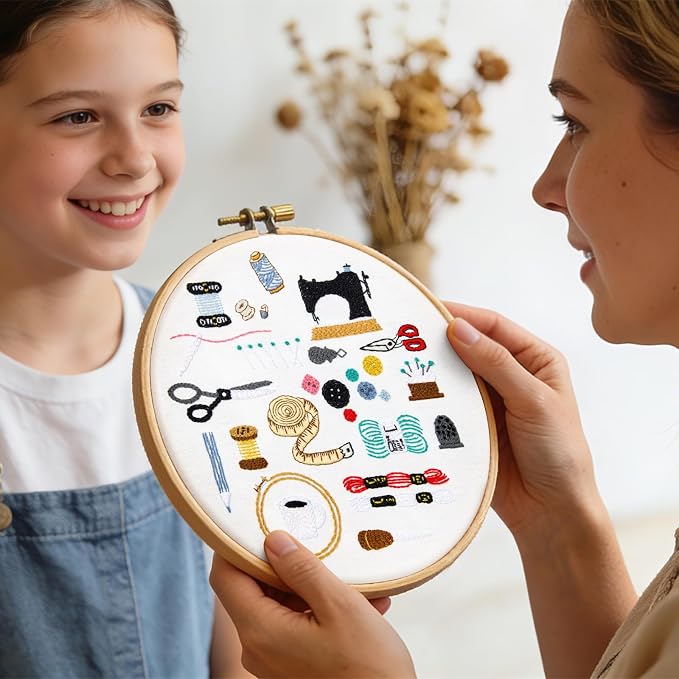 Crafmanoe Hand Embroidery Kits for Beginners Adults, Crewel Embroidery DIY Kits - Image 3