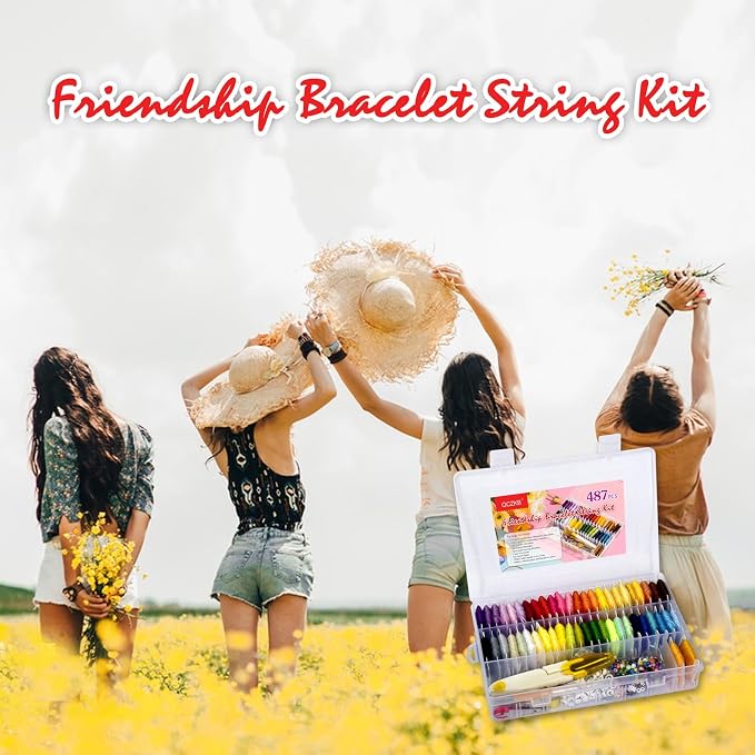 400+Pcs Friendship Bracelet String Kit String Bracelet Making Kit - Image 7