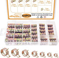 84PCS 7-17mm Fuel Line Hose Clamps Spring Clamp Silicone Vacuum Wire Air Pipe & Bushing Automotive Replacement Fastener Selection Kit DD006-c