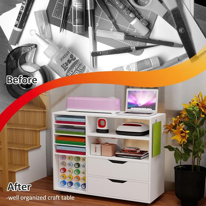 Craft Organization and Storage Cart Compatible - Image 6