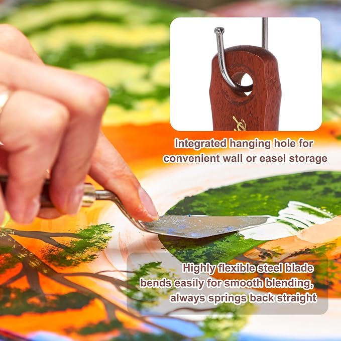 MECCANIXITY Pack of 1 Large Palette Knife No.7, 10.2" Long Palette Knives - Image 4