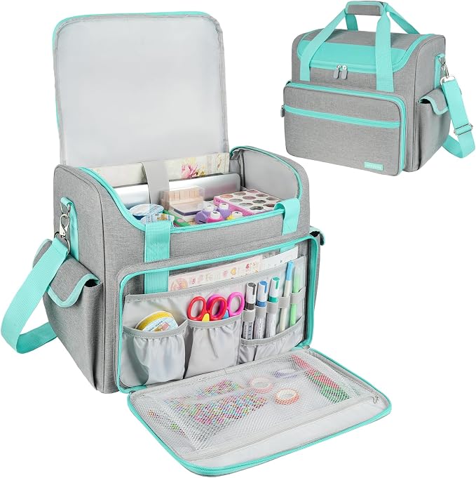 Craft Bag for Scrapbook Supplies, Large Scrapbook Tote by Jaffzora