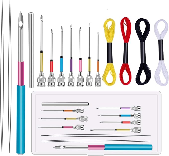 Mayboos 15 Pcs Punch Needle Kit, 8 Sizes Embroidery Punch Needle, by Mayboos