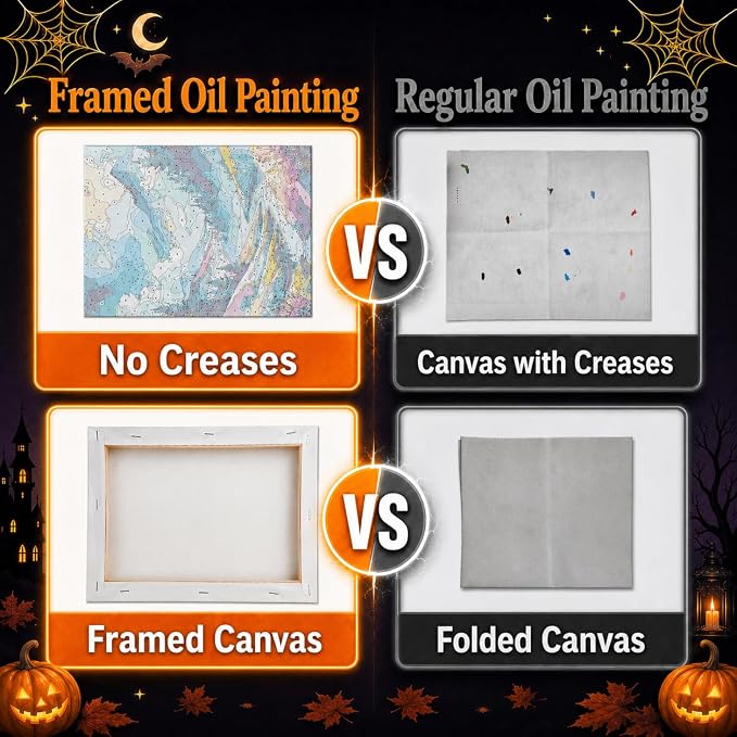 Mandun 3 Pack Halloween Paint by Numbers Kit - Image 6