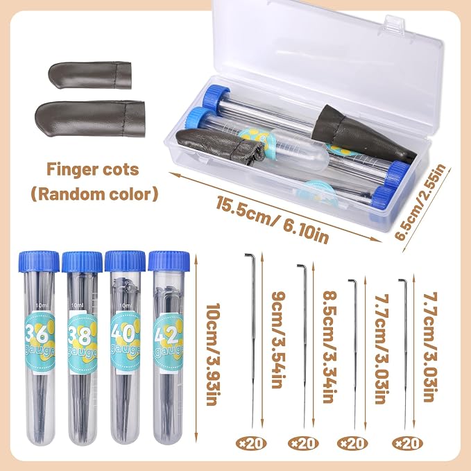 Yizzvb 80Pcs Needle Felting Needles, 4 Sizes Wool Felting Needles, Needle - Image 2