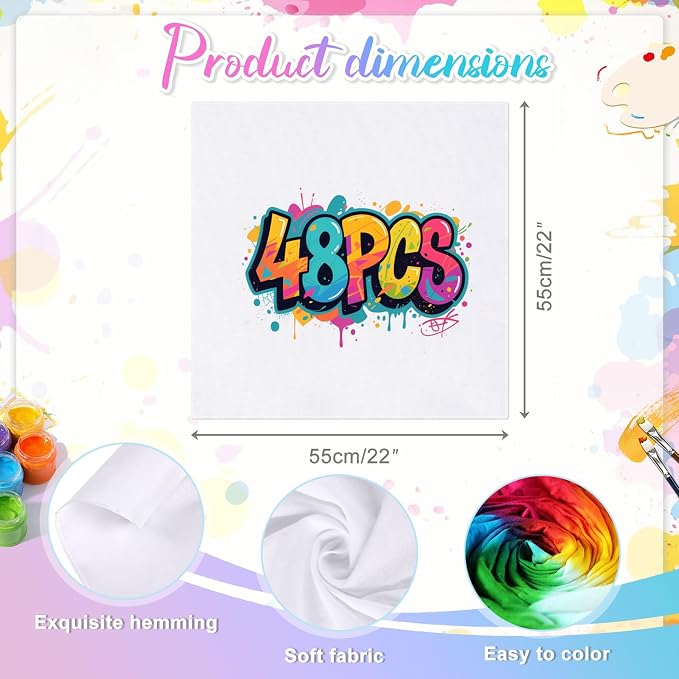 Cotton White Bandana, Handkerchiefs Headband Head Wrap Scarf - Image 2