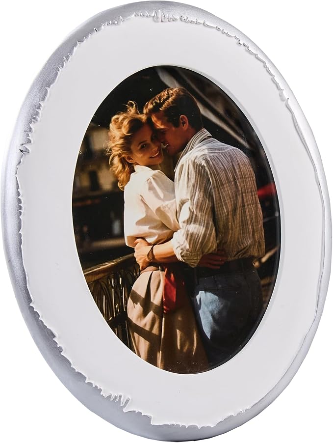 5x7 Ornate Oval Picture Frame, Hand-Crafted Resin Frame by ZIHARA
