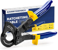 haisstronica Cable Cutters Ratcheting Cable Cutter Heavy Duty Wire Cutters for Copper Aluminum Cable Cutting Up to 500 Kcmil