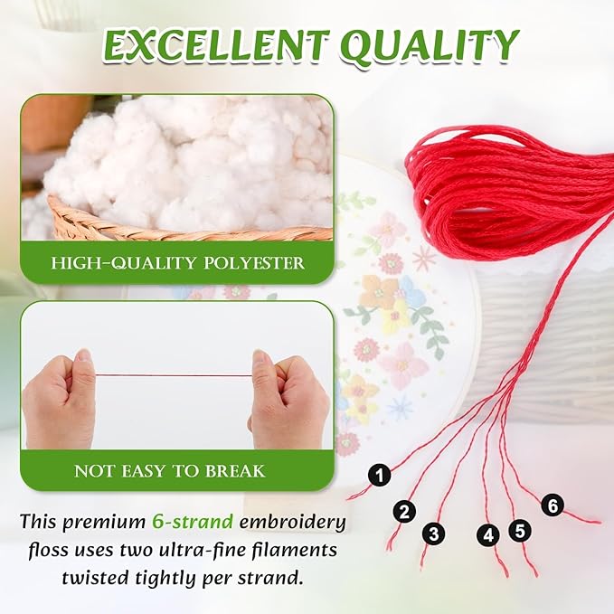 LOVIMAG Embroidery Thread Floss, 180p Colors, Sewing Kit | Friendship Bracelet - Image 4