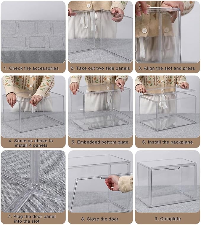 GUDEMAY Large Clear Stackable Plastic Storage Bins - Image 10