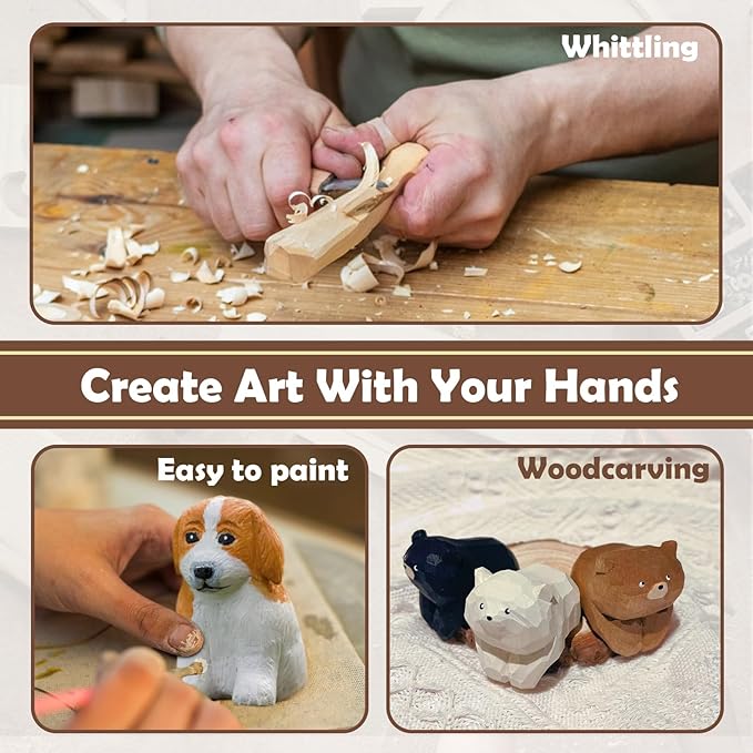Basswood Carving Blocks,25 Pcs Whittling Wood Basswood Blocks with 3 Sizes,Bass Wood for Wood Carving,Wooden Blocks for Crafts for Beginners Kids and Adults