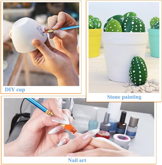 40 Pcs Paint Brushes, Acrylic Painting Brush Set, Watercolor Brushes, Acrylic - Image 7