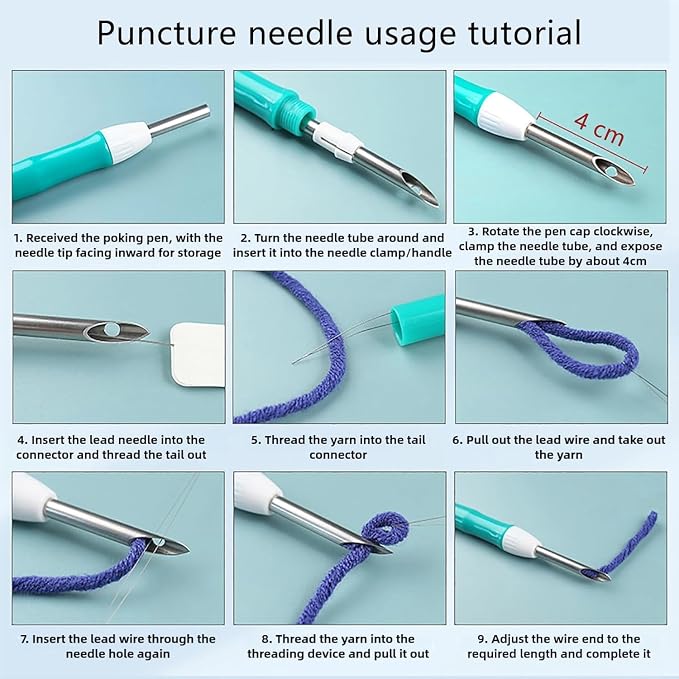 Punch Needle kit for Beginners, Colorful Parrot on Tree, Needle Punch Kits for - Image 3