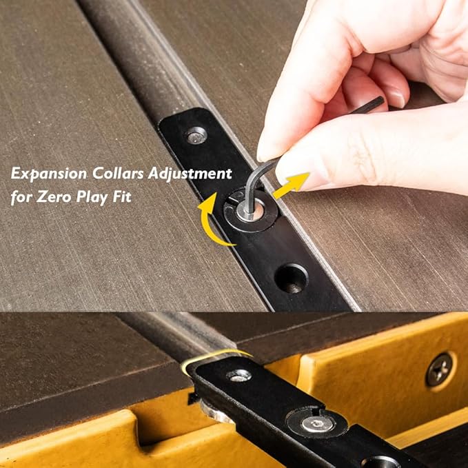 O’SKOOL Miter Gauge Extension Fence System with Standard Slot and Stop Holes,Telescoping Fence and Flip Stop