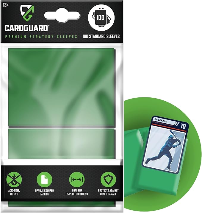 CardGuard Premium Clear Card Sleeves, 100ct – Standard Size Penny Sleeves by CardGuard