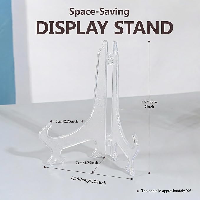 Artliving 7 Inch Acrylic Card Display Stands, Small Plastic Easels and - Image 2
