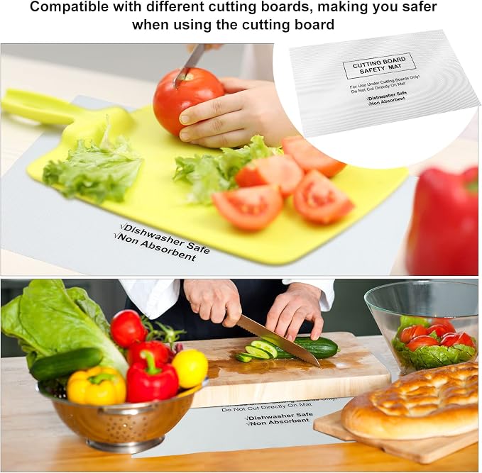 Haull 6 Pcs Non slip Cutting Board Mats Non Absorbent Safety Mat - Image 5