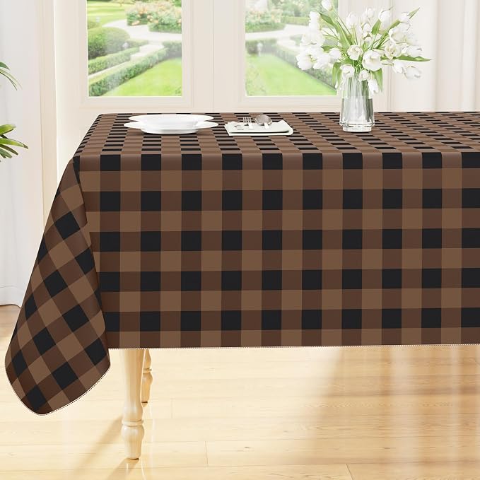 Smiry Rectangle Table Cloth, Waterproof Vinyl Tablecloth by Smiry