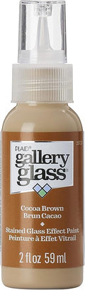 Gallery Glass, Cocoa Brown Stained Glass 2 fl oz Brilliant Smooth Finish Paint by GalleryGlass
