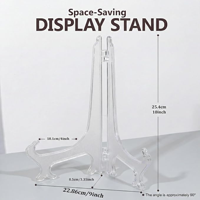 Artliving 10 Inch Clear Plastic Easels or Stand/Plate Holders to Display - Image 2