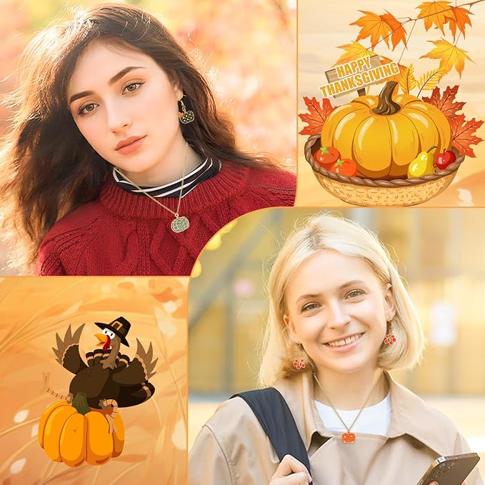 SANNIX 350pc Fall Charms, Thanksgiving Enamel Pumpkin Maple Leaf Turkey Autumn - Image 6