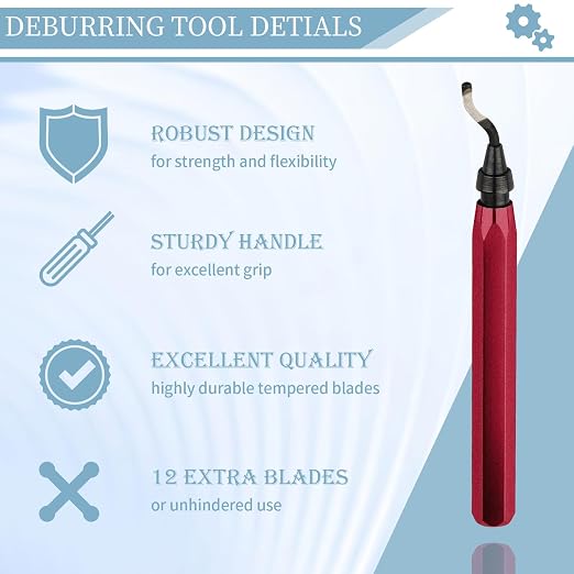 Deburring Tool with 12 High Speed Steel Blades, Deburring Tool 3D Printing - Image 4