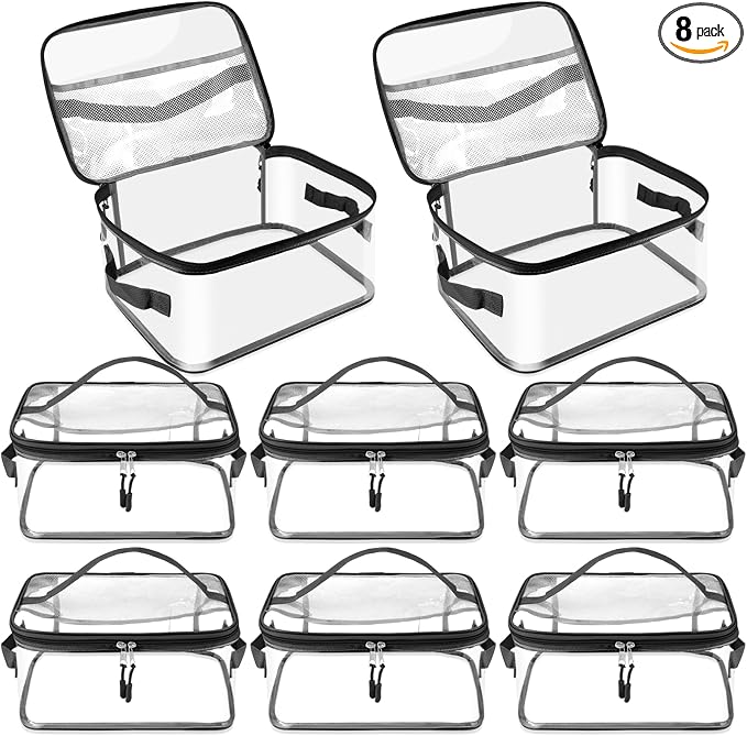 8 Packs Toy Storage Bags, Reusable Clear PVC Board Game Storage, Toy Storage by YOPCDJ